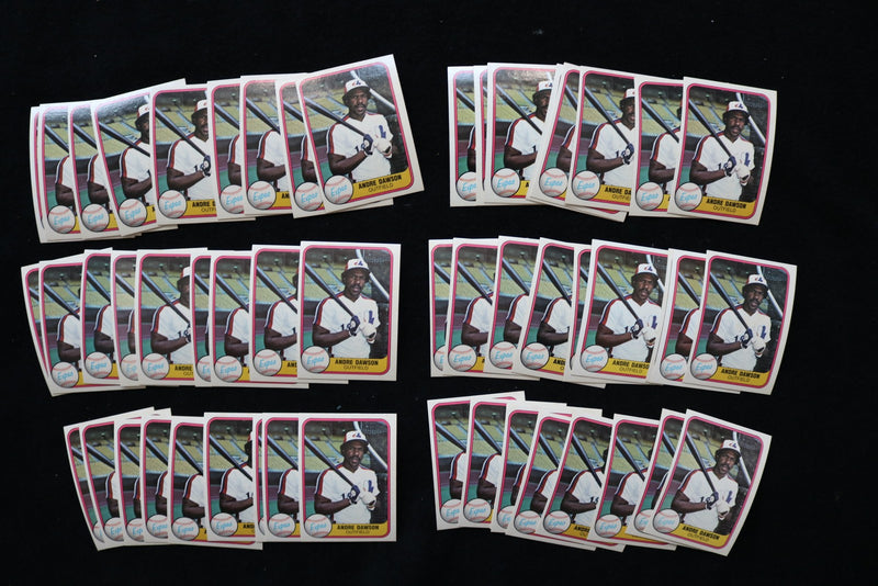 ANDRE DAWSON 1981 FLEER BASEBALL CARDS - CARD #145 - NM-MT - LOT OF 53 - #10