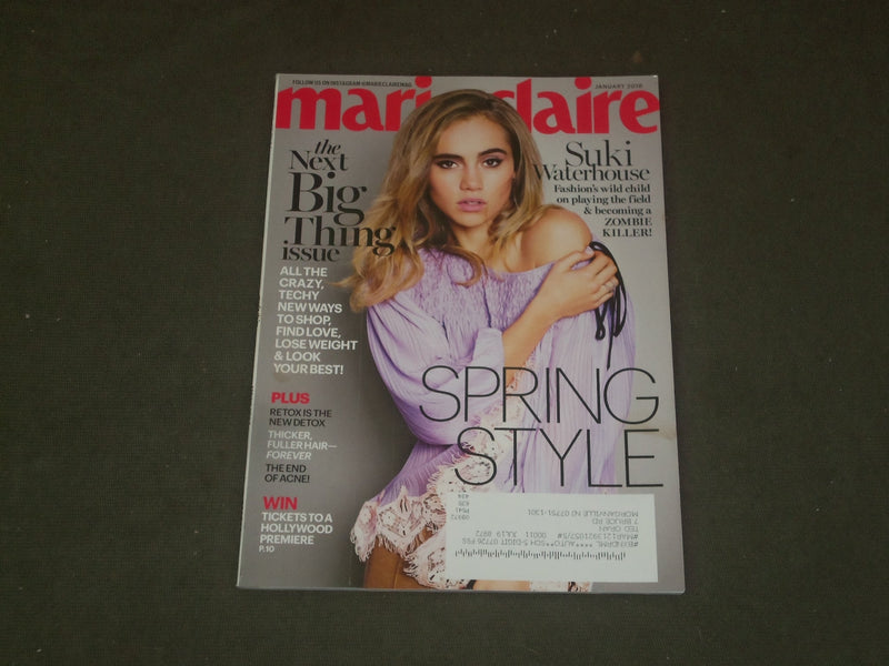 2016 JANUARY MARIE CLAIRE MAGAZINE - SUKI WATERHOUSE COVER - B 3387