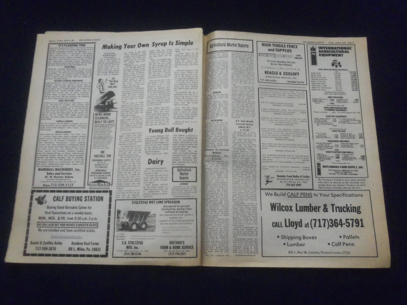 1983 APRIL 22 THE FARMER'S FRIEND NEWSPAPER -TOWANDA, PA-MAPLE FESTIVAL- NP 6162