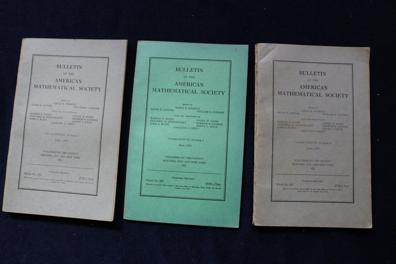 1931-1936 AMERICAN MATHEMATICAL SOCIETY BULLETIN MAGAZINE - LOT OF 18 - O 3584