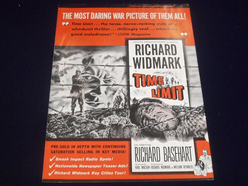 1957 TIME LIMIT MOVIE PRESS BOOK STARRING RICHARD WIDMARK & R. BASEHART - P 15