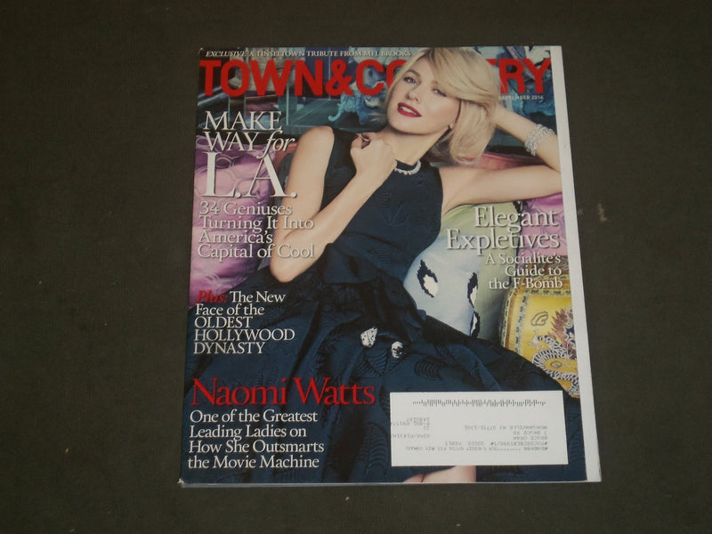 2014 SEPTEMBER TOWN & COUNTRY MAGAZINE - NAOMI WATTS COVER - B 2393