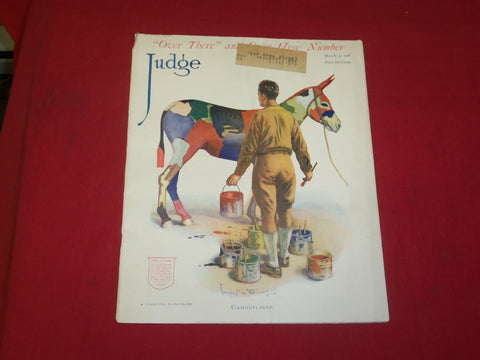 1918 MARCH 9 JUDGE MAGAZINE - CAMOFLAGED - ILLUSTRATIONS, STORIES & ADS - B 6068