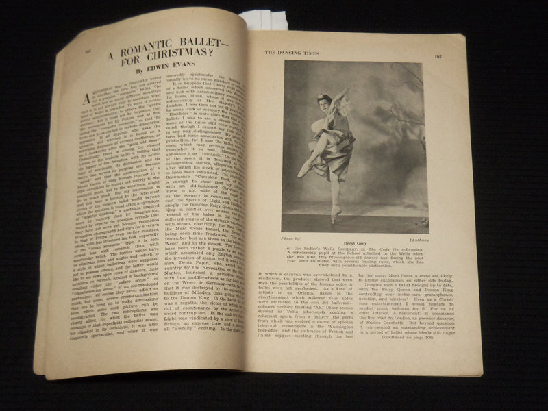 1942 DECEMBER THE DANCING TIMES MAGAZINE - ANTON DOLIN - K 541