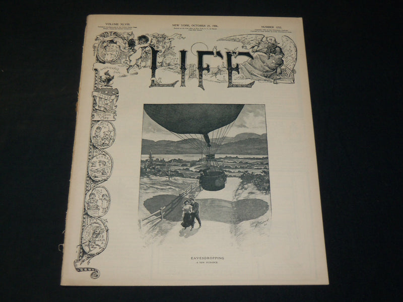 1906 OCTOBER 25 LIFE MAGAZINE - EAVESDROPPING - NICE ILLUSTRATIONS - B 4590I