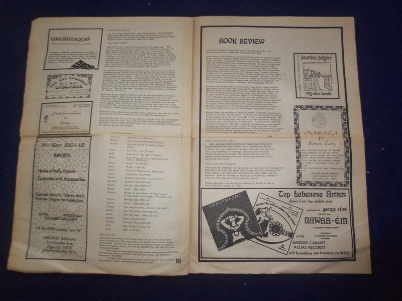 1976 HABIBI NEWSPAPER - VOLUME 3, NUMBER 3 - MIDDLE EASTERN DANCE/MUSIC- NP 6853