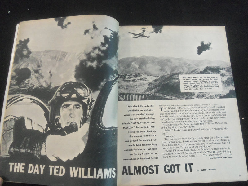 1961 APRIL MAN'S MAGAZINE - TED WILLIAMS' COMBAT STORY - J 7747