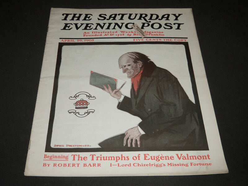 1905 APRIL 29 THE SATURDAY EVENING POST MAGAZINE - ILLUSTRATED COVER - SP 771