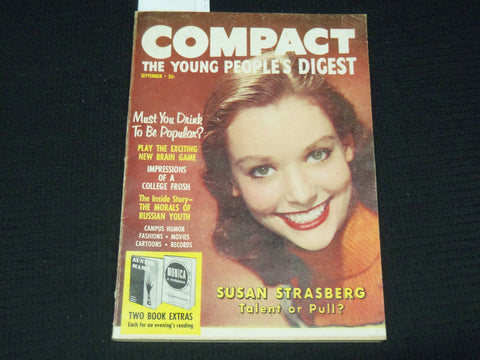 1957 SEPTEMBER COMPACT DIGEST MAGAZINE - SUSAN STRASBERG COVER - SP 4862J