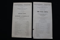 1934 NATIONAL THEATRE PROGRAMS - LOT OF 14 - K 2831