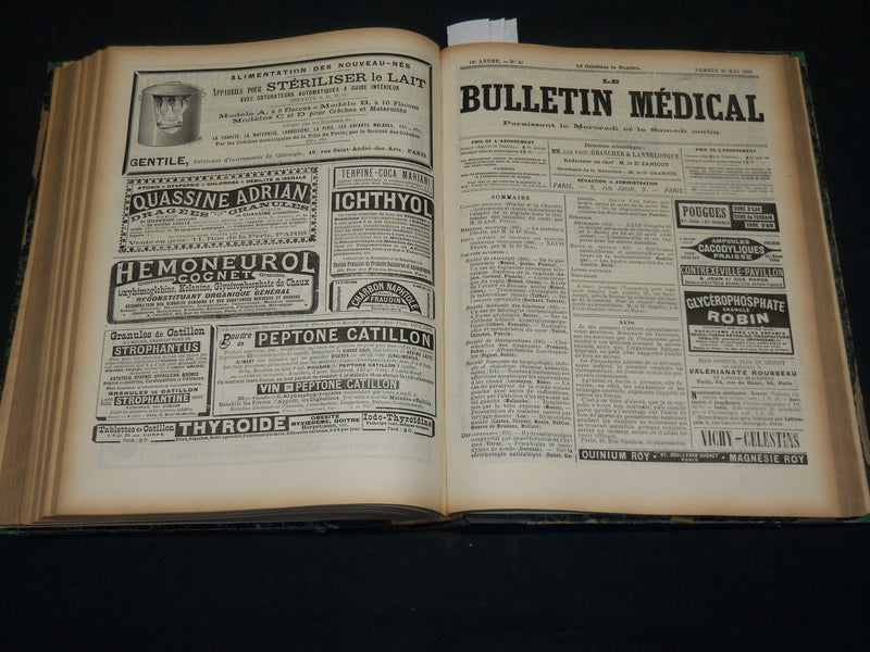 1900 JANUARY-JUNE LA PRESSE MEDICALE JOURNAL FRENCH BOUND VOLUME - KD 5905