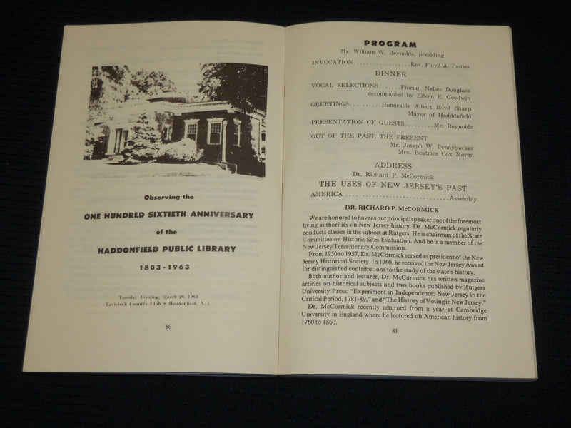 1978 HADDONFIELD'S LIBRARY SOFTCOVER BOOK BY BEATRICE STUCKERT - J 6887