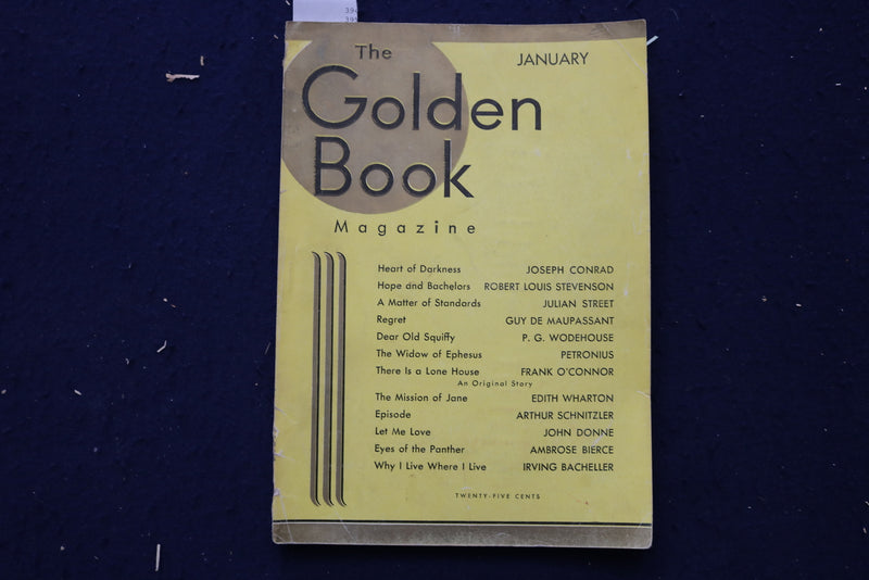 1933 JAN-APR GOLDEN BOOK MAGAZINE-HEART OF DARKNESS -J. CONRAD -LOT OF 4- O 3408