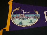 1960'S ASSORTED WALL PENNANTS LOT OF 3 - THOMAS COLLEGE - HOWE CAVERNS - SEAWAY
