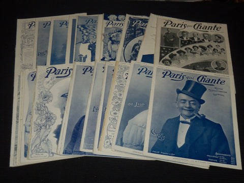 1904 PARIS QUI CHANTE REVUE ILLUSTREE MAGAZINE LOT OF 26 ISSUES - O 3442C