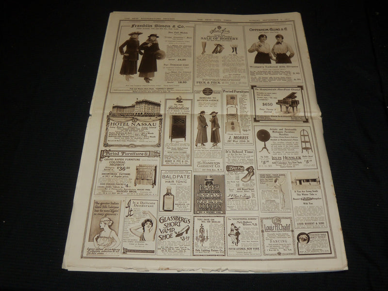 1915 SEPTEMBER 5 NEW YORK TIMES PICTURE SECTION - ROOSEVELT ADDRESS - NP 5485