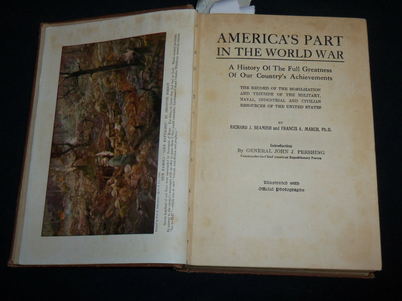 1919 AMERICA'S PART IN THE WORLD WAR HARDCOVER BOOK - PERSHING - KD 6621
