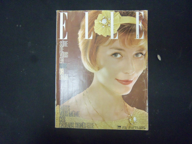 1960 NOVERMBER 25 FRENCH ELLE MAGAZINE - NICE COVER, PHOTOS & ADS - ST 4097