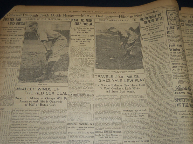 1911 SEPTEMBER 16 THE BOSTON HERALD - TAFT STARTS ACROSS THE CONTINENT - BH 314