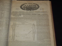 1828-1829 THE ALBION WEEKLY GAZETTE BOUND VOLUME NO. 7 - NEW YORK - R 10J
