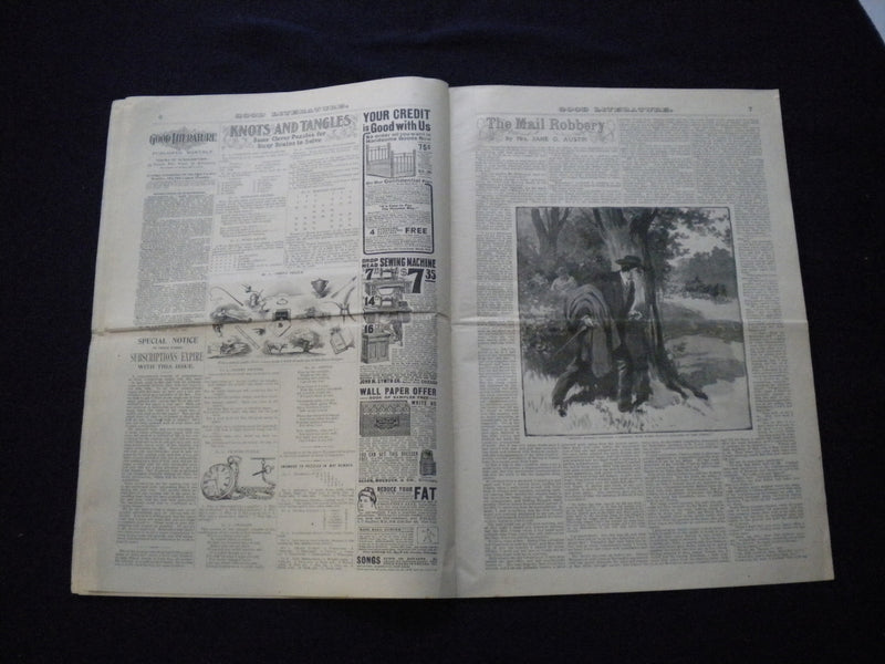1907 JUNE GOOD LITERATURE MAGAZINE - JESSIE REEVES' PORTRAIT - B 2875U