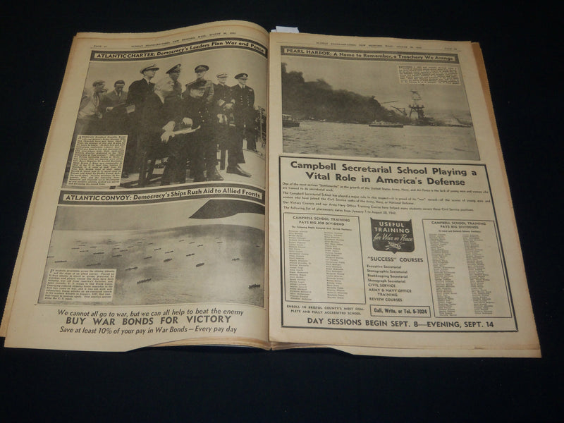 1942 AUGUST 30 STANDARD-TIMES SUNDAY NEWSPAPER - NEW BEDFORD, MASS - NP 4948
