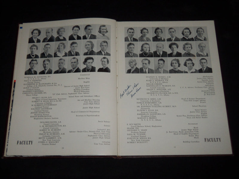1942 TOM TOM OWEGO FREE ACADEMY YEARBOOK - OWEGO NEW YORK - YB 1452