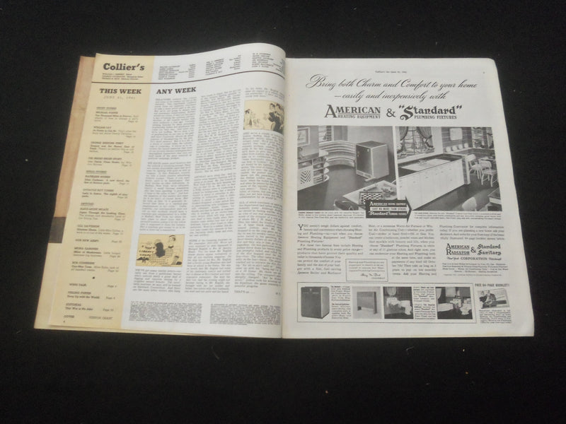 1941 JUNE 21 COLLIER'S MAGAZINE - DINA CASHMAN BY KATHLEEN NORRIS - ST 734R