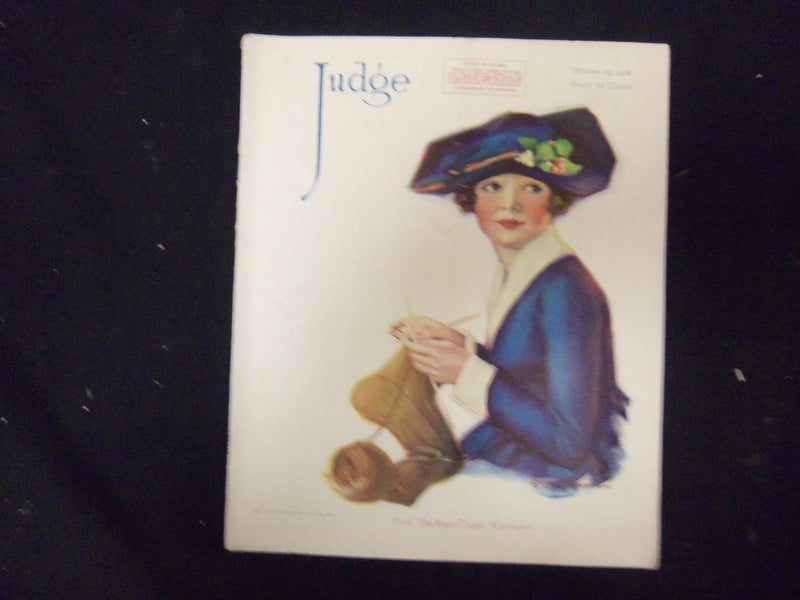 1918 OCTOBER 19 JUDGE MAGAZINE - NICE ILLUSTRATIONS, STORIES AND ADS - ST 3829