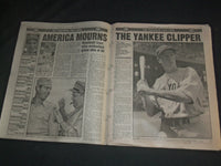 1999 MARCH 9 NEW YORK POST NEWSPAPER - JOE DIMAGGIO DIED 1914-1999 - NP 4134