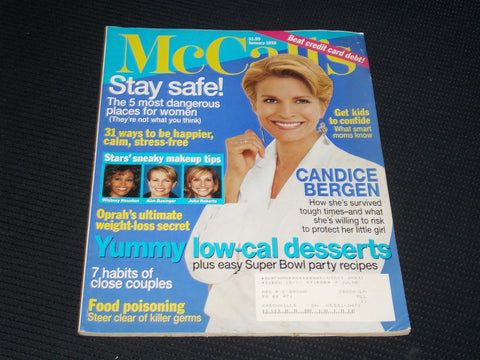 1998 JANUARY MCCALL'S MAGAZINE - CANDICE BERGEN FRONT COVER - E 470