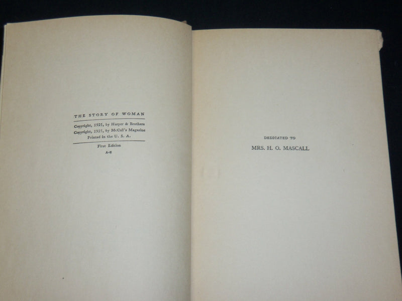 1925 THE STORY OF WOMAN BOOK BY W. L. GEORGE - FIRST EDITION - KD 2769P