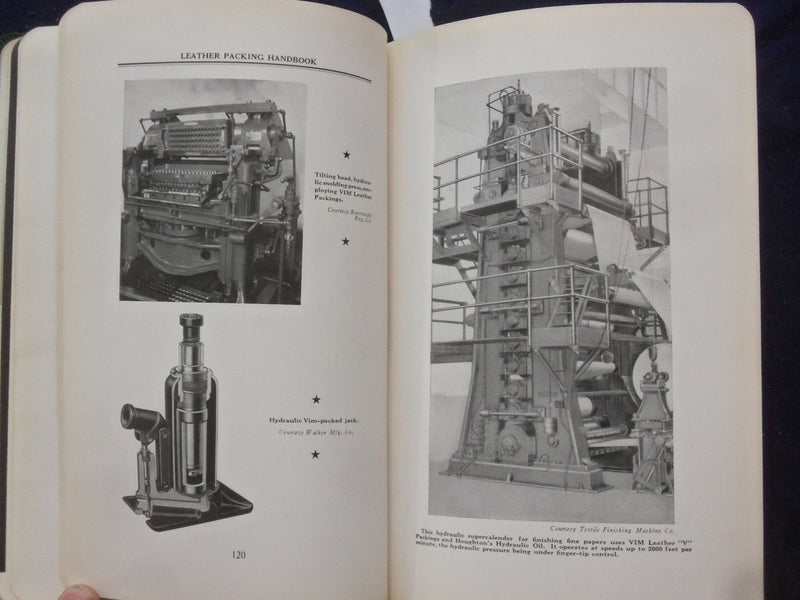1944 HOUGHTON HYDRAULIC & PNEUMATIC LEATHER PACKINGS HANDBOOK - J 9784