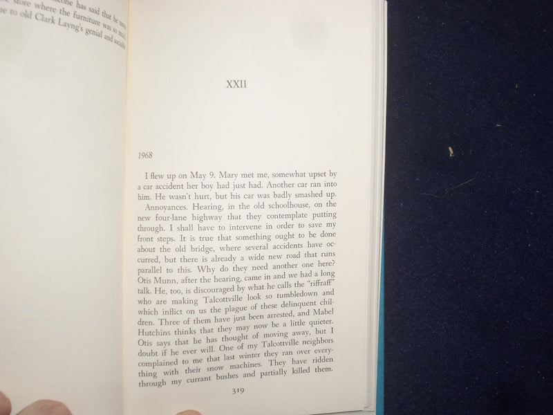 1971 UPSTATE NORTHERN NEW YORK HARDCOVER BOOK BY EDMUND WILSON - KD 8789