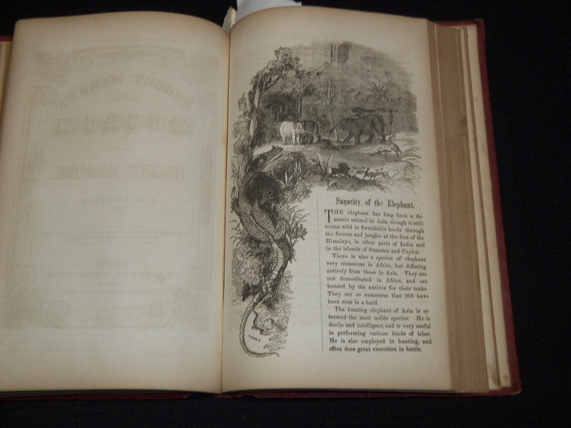 1852 MERRY'S MUSEUM AND PARLEY'S MAGAZINE BOUND VOLUME - GOODRICH - KD 7797