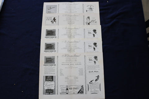 1939-1942 METROPOLITAN OPERA HOUSE PROGRAMS - LOT OF 5 - K 1700