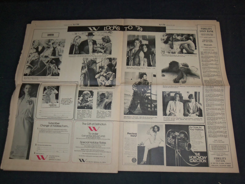 1979 JANUARY 5-12 W MAGAZINE - GREAT STORIES, PHOTOS & ADS - NP 3352