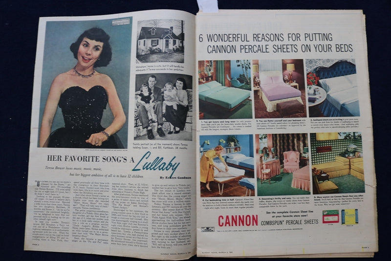 1953 MARCH 8 NEW YORK SUNDAY NEWS PICTURE SECTION - VALERIE HOBSON - NP 8751