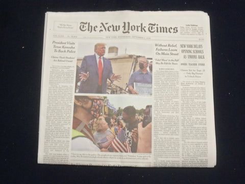 2020 SEPTEMBER 2 NEW YORK TIMES - NEW YORK DELAYS OPENING SCHOOLS AS UNIONS BALK