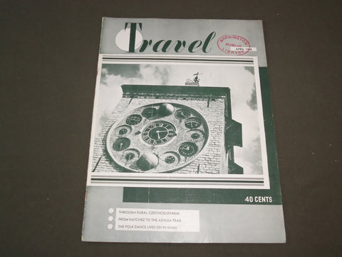 1948 APRIL TRAVEL MAGAZINE - THE ASTRONOMICAL CLOCK AT LIERRE, BELGIUM- SP 9423
