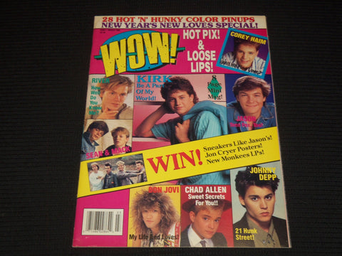 1988 MARCH WOW! MAGAZINE - RIVER PHOENIX FRONT COVER - E 14943