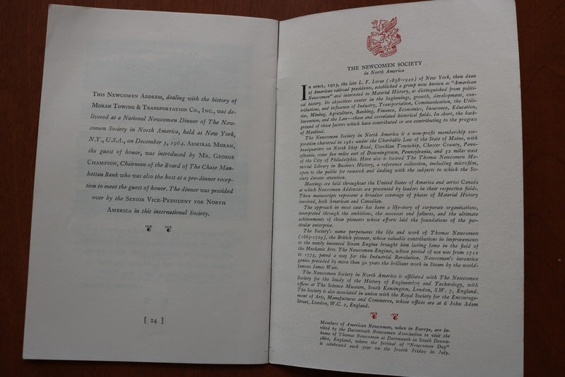 1964 THE MORAN STORY SOFTCOVER BOOK BY EDMOND J. MORAN - K 3180