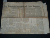 1835 OCT 10 NEW HAMPSHIRE STATESMAN - ADAMS - WEBSTER - SMALL POX - NP 614B