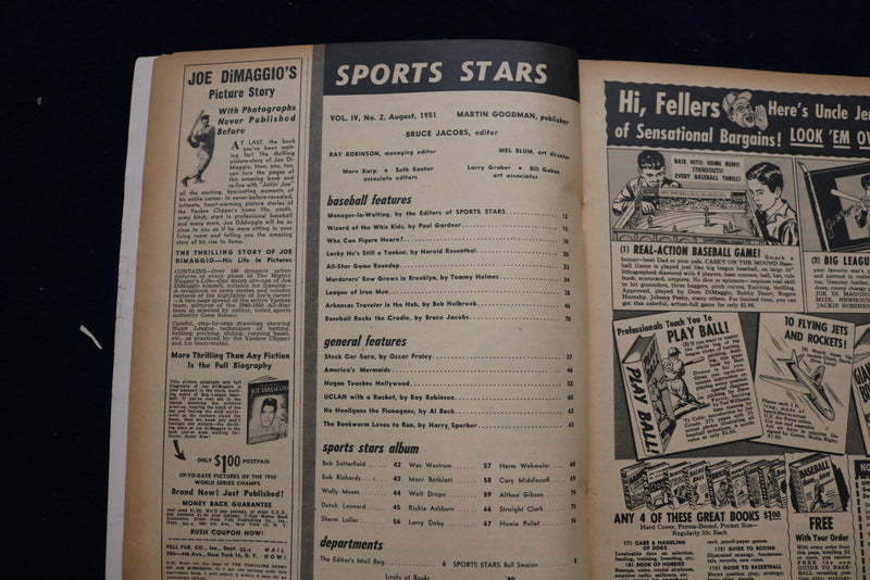 1951 AUGUST SPORTS STARS MAGAZINE - PHIL RIZZUTO COVER - E 11850