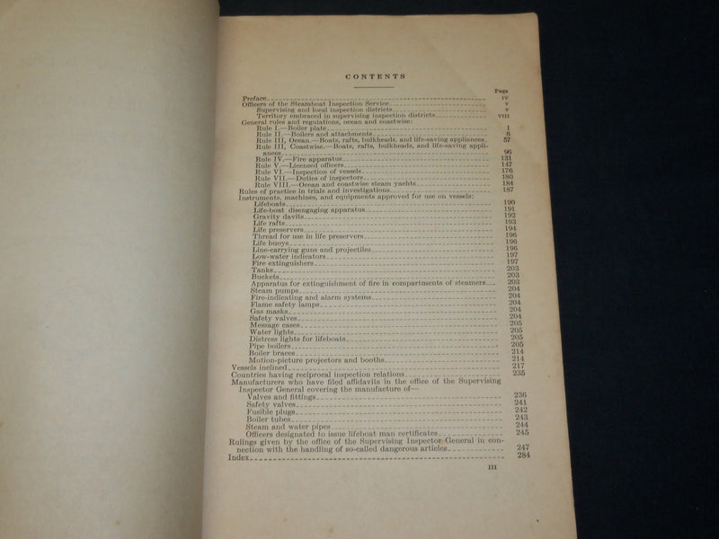1931 OCEAN AND COASTWISE GENERAL RULES & REGULATIONS BOOK - KD 2756A