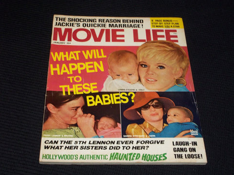 1969 JANUARY MOVIE LIFE MAGAZINE - STREISAND & JASON FRONT COVER - E 1400