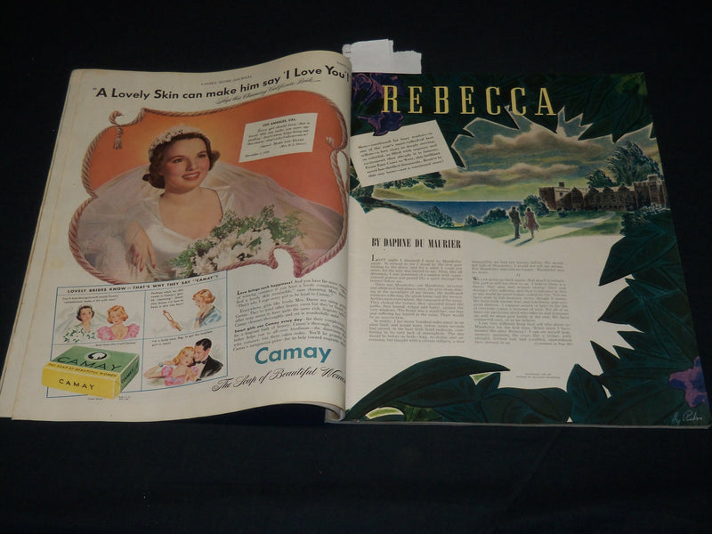 1939 AUGUST LADIES HOME JOURNAL MAGAZINE - NICE COVER - REBECCA - F 334