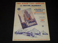 1934 THE MAGIC CITY SPECIAL TO MIAMI, FLORIDA PROGRAM - 16TH ANNUAL - J 7934