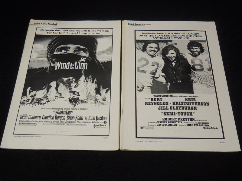 1970'S UNITED ARTISTS MOVIE PRESSBOOKS LOT OF 25 - 3810