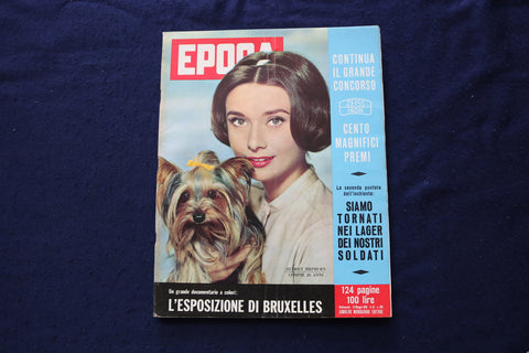 1958 MAY 18 EPOCA MAGAZINE - AUDREY HEPBURN COVER - E 23460